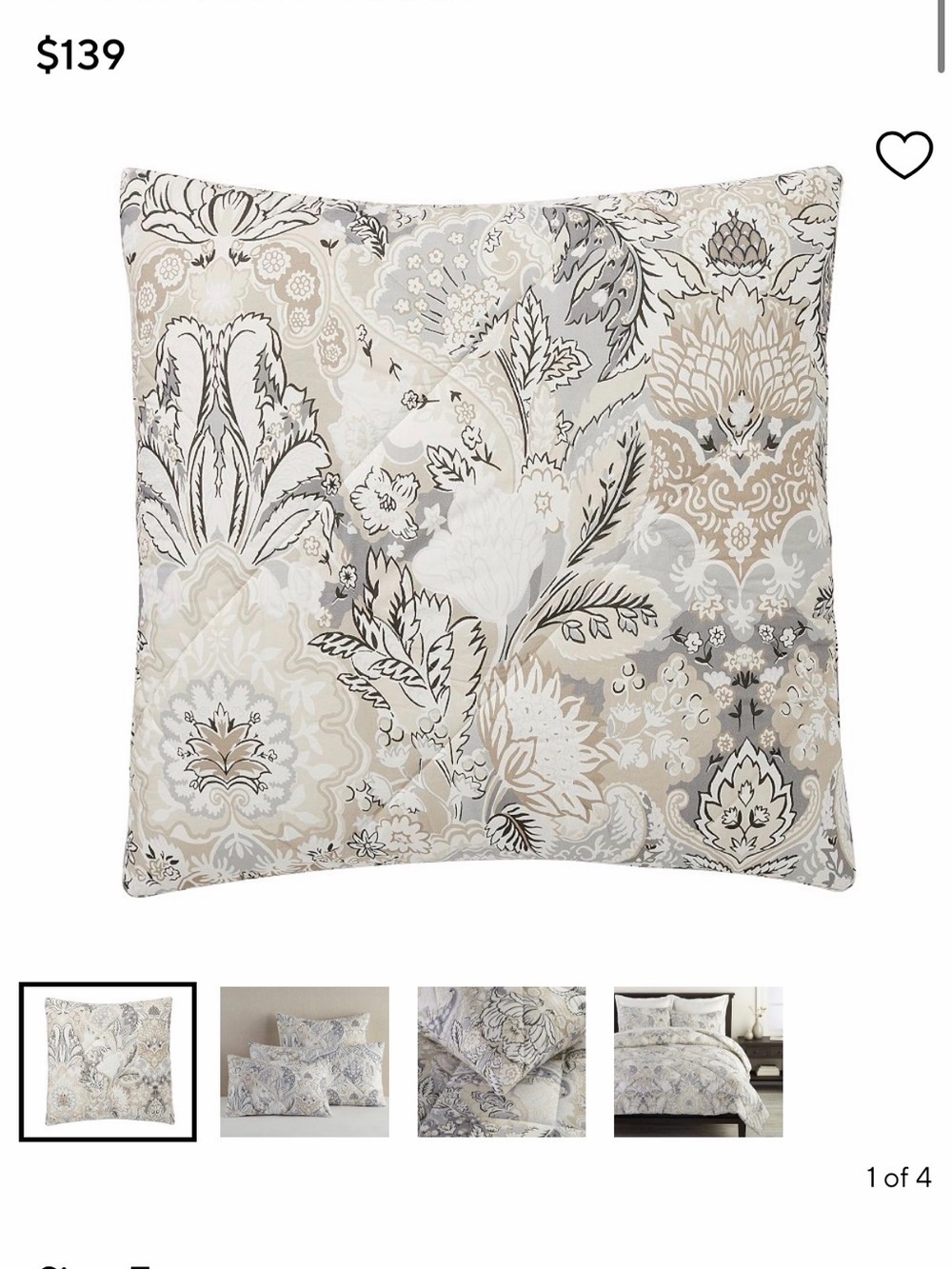 Celeste Damask Percale Comforter Sham set